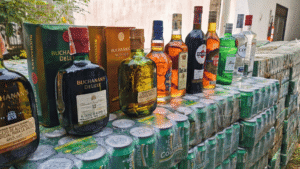 Destruyen licores, cervezas y cigarrillos ilegales valorados en 180 millones