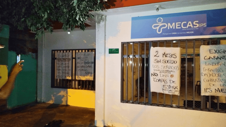 Trabajadores de IPS Mecas denuncian incumplimiento en el pago de salarios. Inician vías de hecho